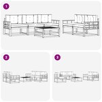 vidaXL Ensemble de canapés d'extérieur 6 Pièces Blanc et Beige