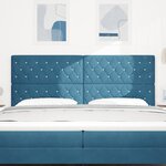 vidaXL Tête de Lit LED Argyle Manuel Bleu foncé 100 cm Velours