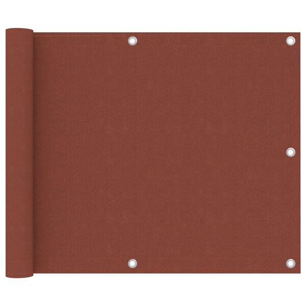 vidaXL Écran de balcon Terre cuite 75x500 cm Tissu Oxford