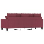 vidaXL Canapé à 3 places Rouge bordeaux 180 cm Tissu