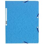 Chemise à élastiques sans Rabats carton 400g 24x32 cm Turquoise EXACOMPTA