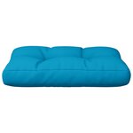 vidaXL Coussin de palette bleu clair 50x40x12 cm tissu