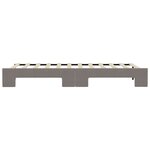 vidaXL Lit de jour avec gigogne sans matelas taupe 80x200 cm