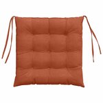 vidaXL Coussins de siège 4 Pièces Rouge orange 40 x 40 x 6 cm