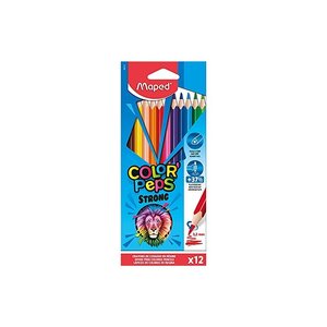 Maped Crayon de couleur COLOR'PEPS STRONG étui carton de 12