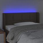 vidaXL Tête de lit à LED Taupe 103x16x78/88 cm Tissu