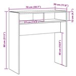 vidaXL Table console vieux bois 78x30x80 cm bois d'ingénierie