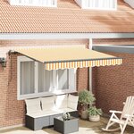 vidaXL Auvent Rétractable Jaune 300 x 200 cm tissu