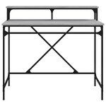 vidaXL Bureau sonoma gris 100x50x90 cm bois d'ingénierie et fer