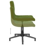 vidaXL Chaises pivotantes à manger lot de 2 vert clair velours