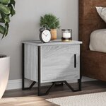 vidaXL Tables de chevet 2 Pièces sonoma gris 40x30x40 cm bois ingénierie