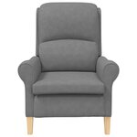 vidaXL fauteuil Gris foncé 76 x 94 x 102 cm Microfibre