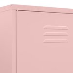 vidaXL Garde-robe Rose 90x50x180 cm Acier