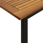 vidaXL Table de jardin et pieds en forme de U 200x90x75 cm bois acacia