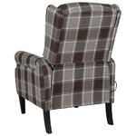 vidaXL Fauteuil de massage inclinable Marron Tissu