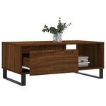 vidaXL Table basse Chêne marron 90x50x36 5 cm Bois d'ingénierie