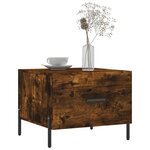 vidaXL Table basse Chêne fumé 50x50x40 cm Bois d'ingénierie