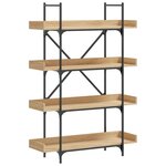 vidaXL Bibliothèque à 4 niveaux chêne sonoma 100x33x145 5 cm