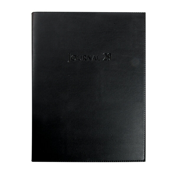 Agenda Journalier Journal 29/2 Barbara piqûre sellier 297x210 mm Noir EXACOMPTA