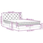 vidaXL Lit avec matelas crème 120x200 cm tissu