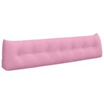vidaXL Coussin de Dos Rose 200 x 24 x 50 cm tissu