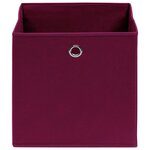 vidaXL Boîtes de rangement 10 Pièces Rouge foncé 32x32x32 cm Tissu