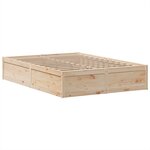 vidaXL Cadre de lit sans matelas 140x190 cm bois de pin massif