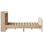 vidaXL Lit bibliothèque sans matelas 135x190 cm bois de pin massif