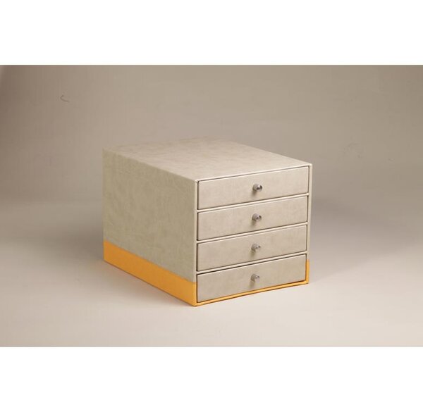 Rhodiarama Trieur 4 tiroirs en matière synthétique 24 8 x 32 7 x 22 8 cm Beige RHODIA