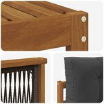 vidaXL Ensemble de canapés d'extérieur 5 Pièces Naturel et Anthracite