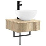 vidaXL Basin de lavage mural Chêne Sonoma 40 x 41 x 40 5 cm