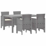 vidaXL Ensemble de salle à manger pour jardin 5 Pièces Gris clair