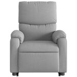 vidaXL Fauteuil inclinable électrique gris clair tissu