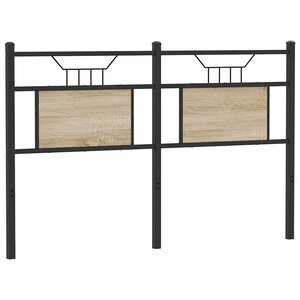 vidaXL Tête de lit chêne sonoma 140 cm bois d'ingénierie et acier