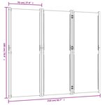 vidaXL Cloison de séparation 3 panneaux bleu foncé 210x180 cm