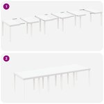 vidaXL Ensemble de salle à manger pour jardin 13 Pièces Blanc