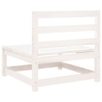 vidaXL Canapés centraux de jardin 2 Pièces blanc bois de pin massif
