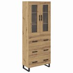 vidaXL Haut Armoire 2 Pièces Chêne artisanal Bois d'ingénierie