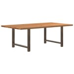vidaXL Table à manger marron clair bois de chêne massif rectangulaire