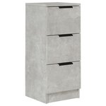 vidaXL Buffet Gris béton 30x30x70 cm Bois d'ingénierie