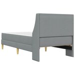 vidaXL Cadre de lit avec matelas Gris clair 100 x 200 cm Polyester