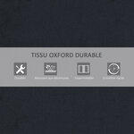 Bain de soleil transat pliable dossier réglable multipositions pochette rangement intégrée acier époxy oxford noir