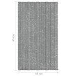 vidaXL Panneaux de toiture 12 Pièces Acier galvanisé Argenté 80x45 cm