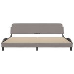 vidaXL Cadre de lit sans matelas taupe 200x200 cm tissu