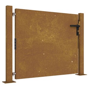 vidaXL Portail de jardin 105x105 cm acier corten