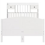 vidaXL Lit bibliothèque sans matelas blanc 135x190 cm bois pin massif