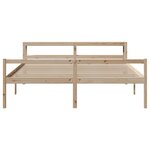 vidaXL Lit pour personne âgée et tête de lit 200x200cm bois pin massif