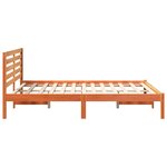 vidaXL Cadre de lit Marron cire 120 x 200 cm Bois massif en pin