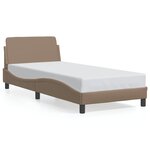vidaXL Cadre de lit avec tête de lit Cappuccino 90x190 cm Similicuir