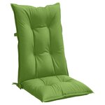 vidaXL Coussins de chaise à dossier haut lot de 6 vert mélangé tissu